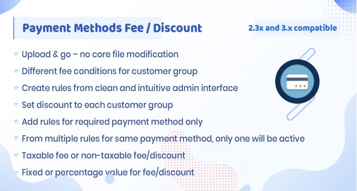 Payment Methods Fee / Discount