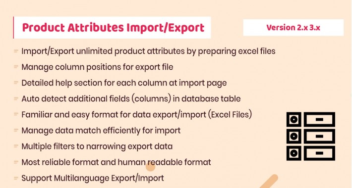 Product Attributes Import Export