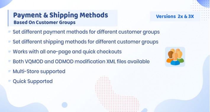 Payment & Shipping Methods Based On Customer Groups