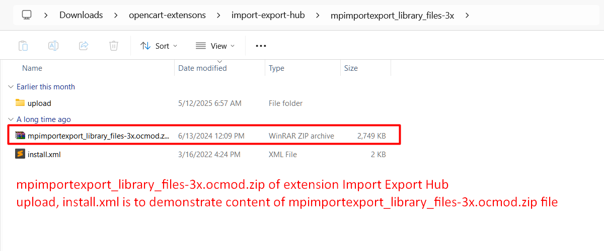 Installation guide of Import Export Hub extension