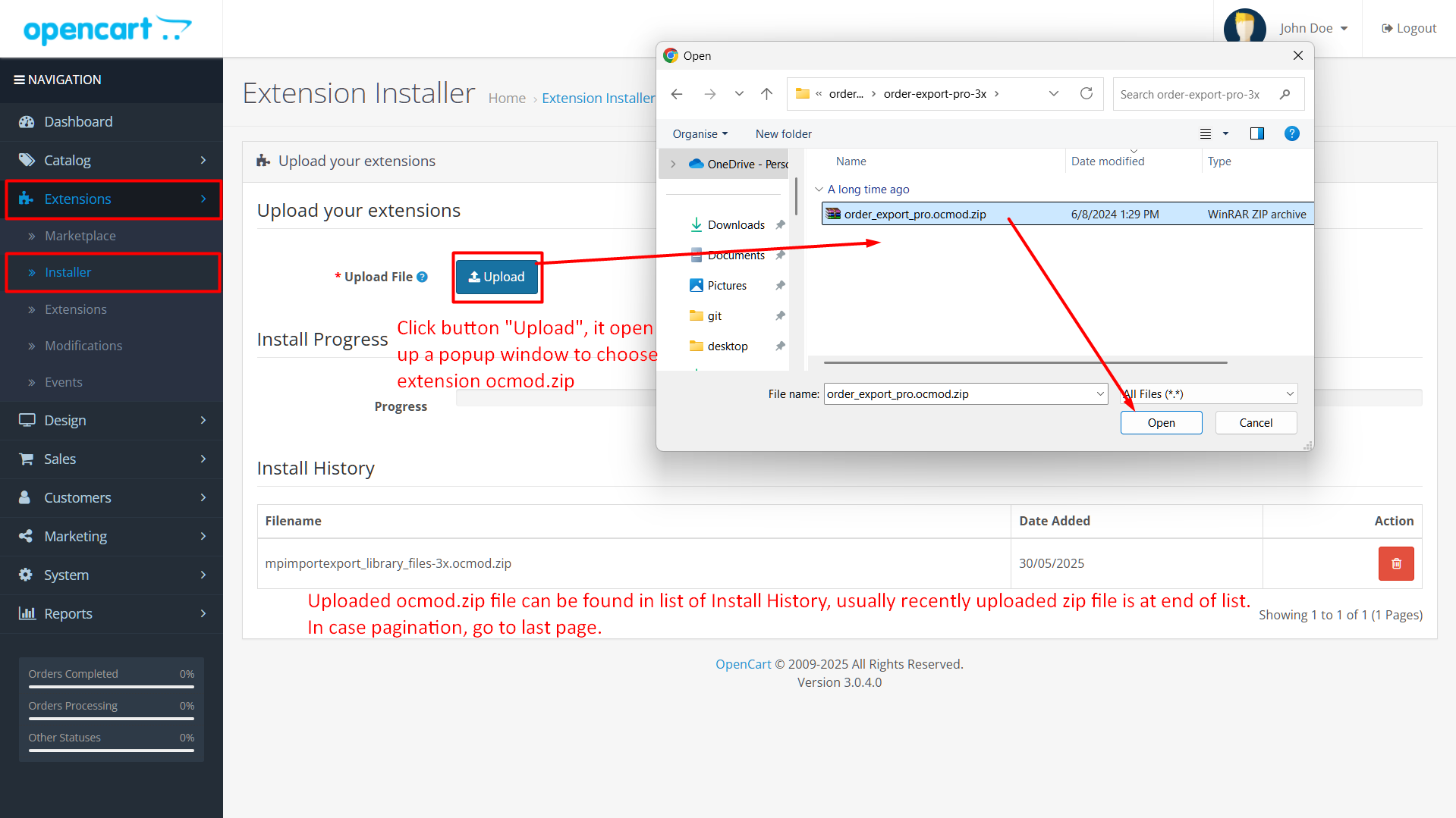 Installation guide of Order Export Pro Suite extension