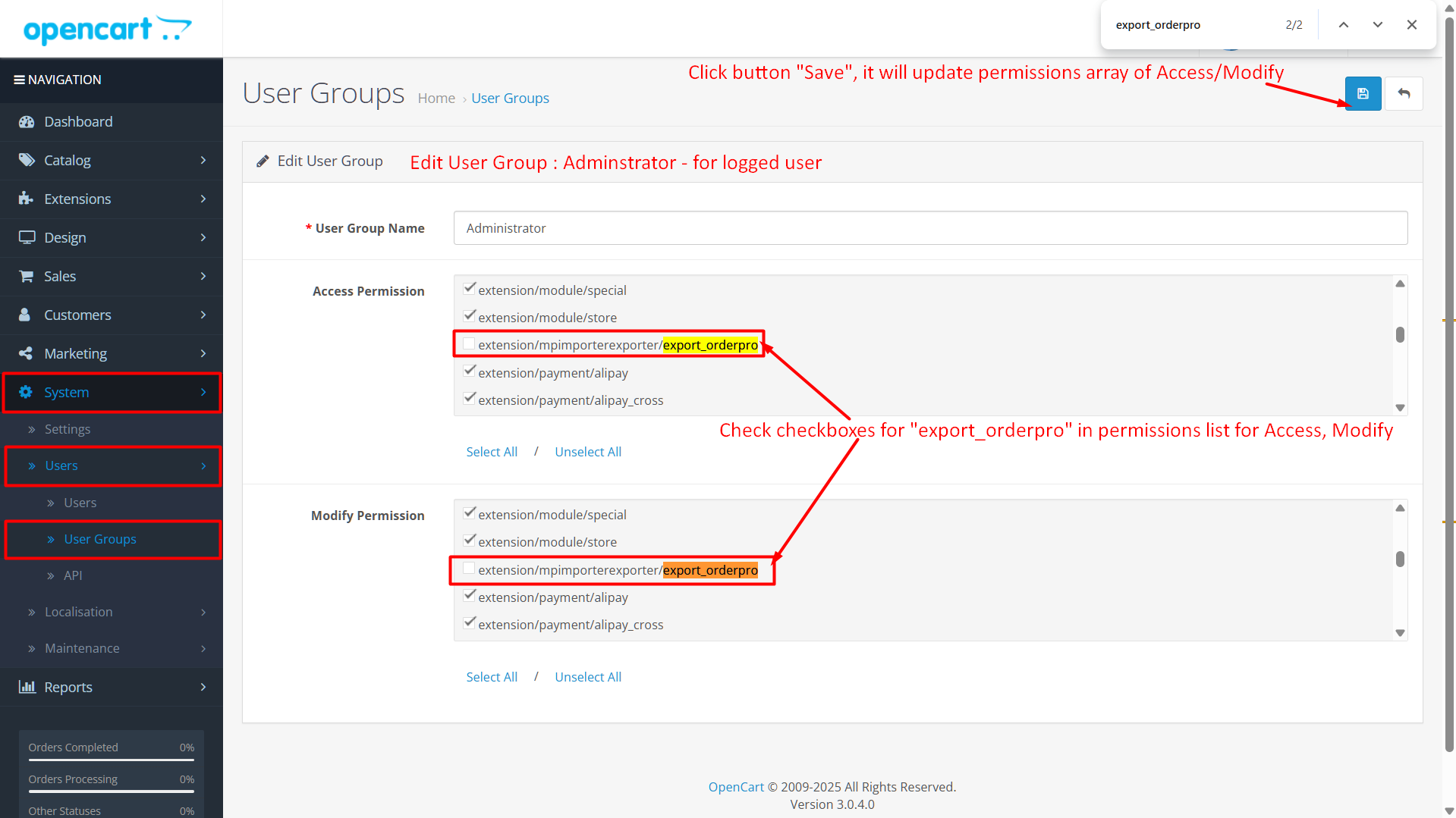Installation guide of Order Export Pro Suite extension