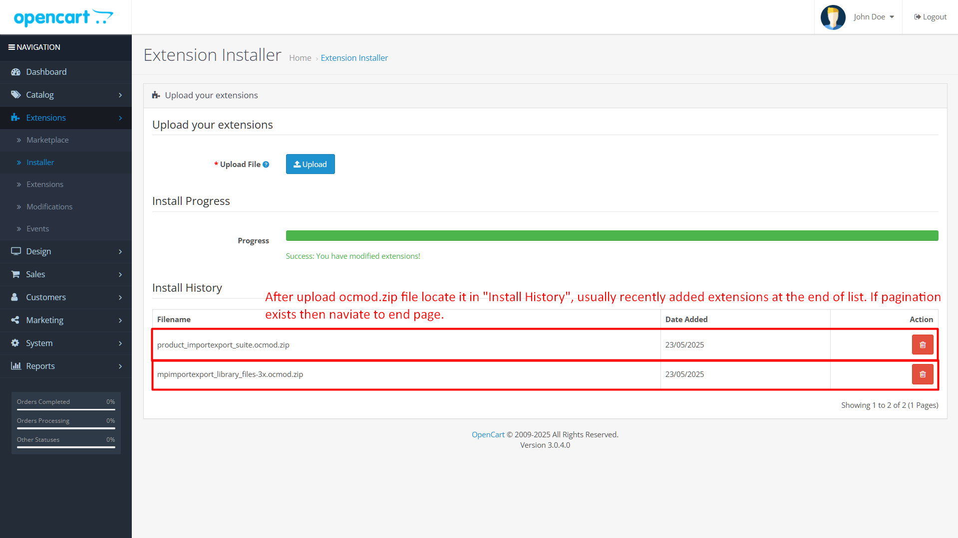 Installation guide of Product Import Export Suite extension