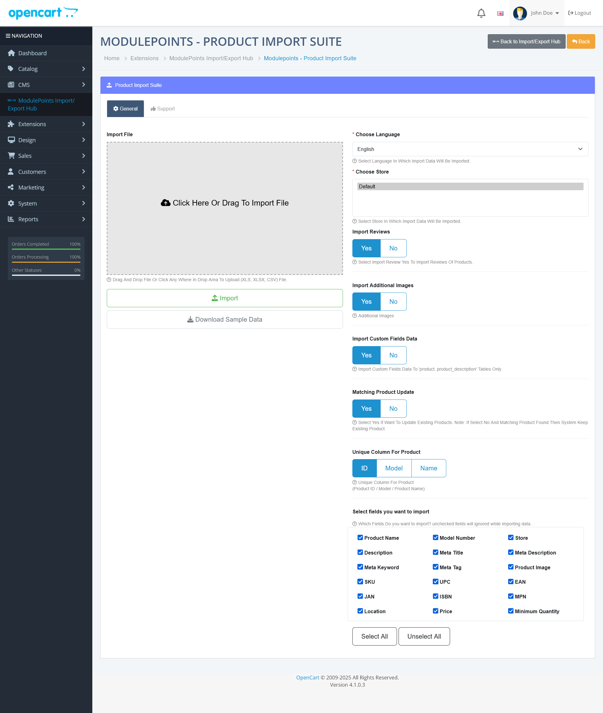 Installation guide of Product Import Export Suite extension